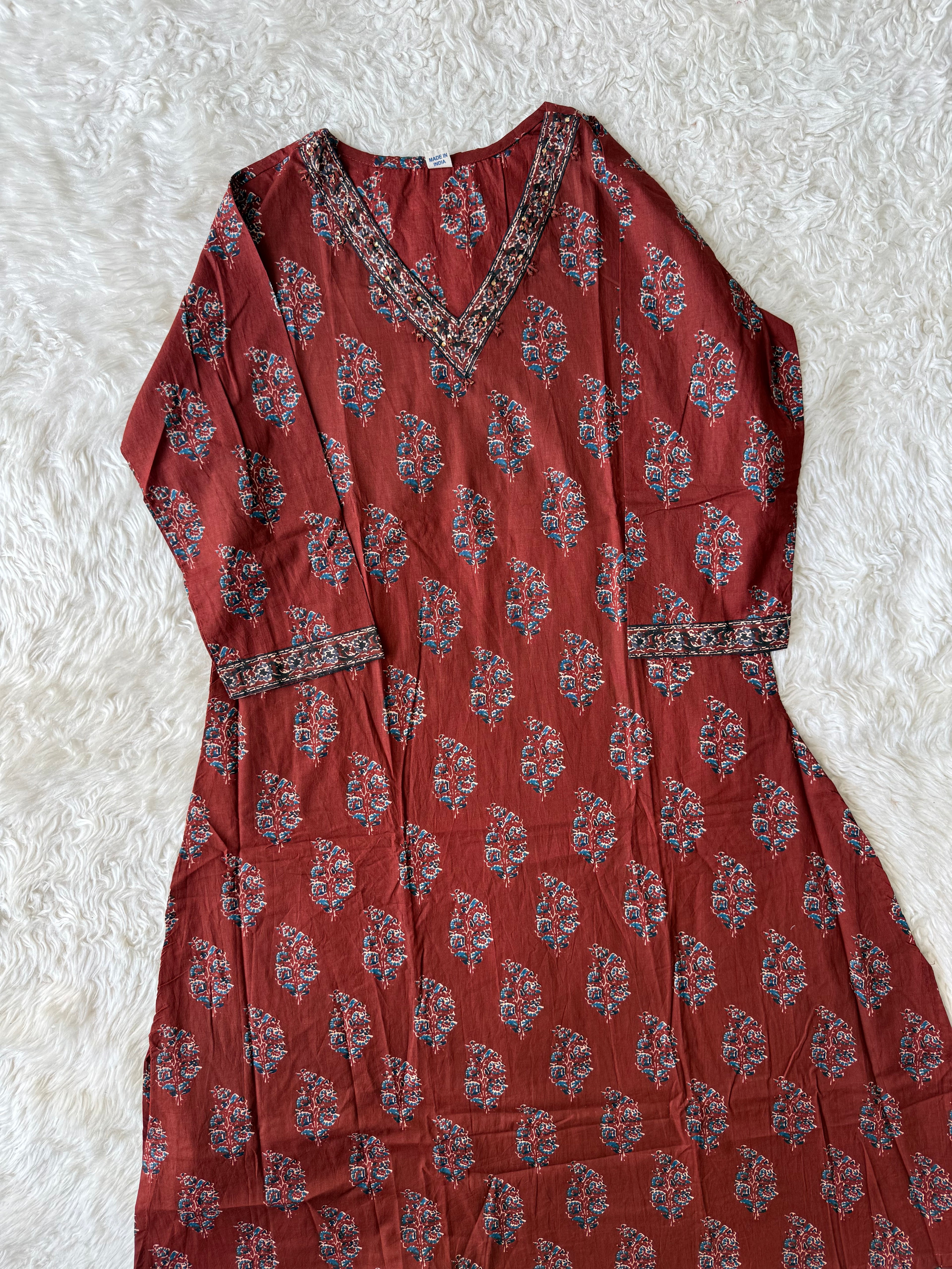 Premium Cotton Kurti Pant Dupatta Set