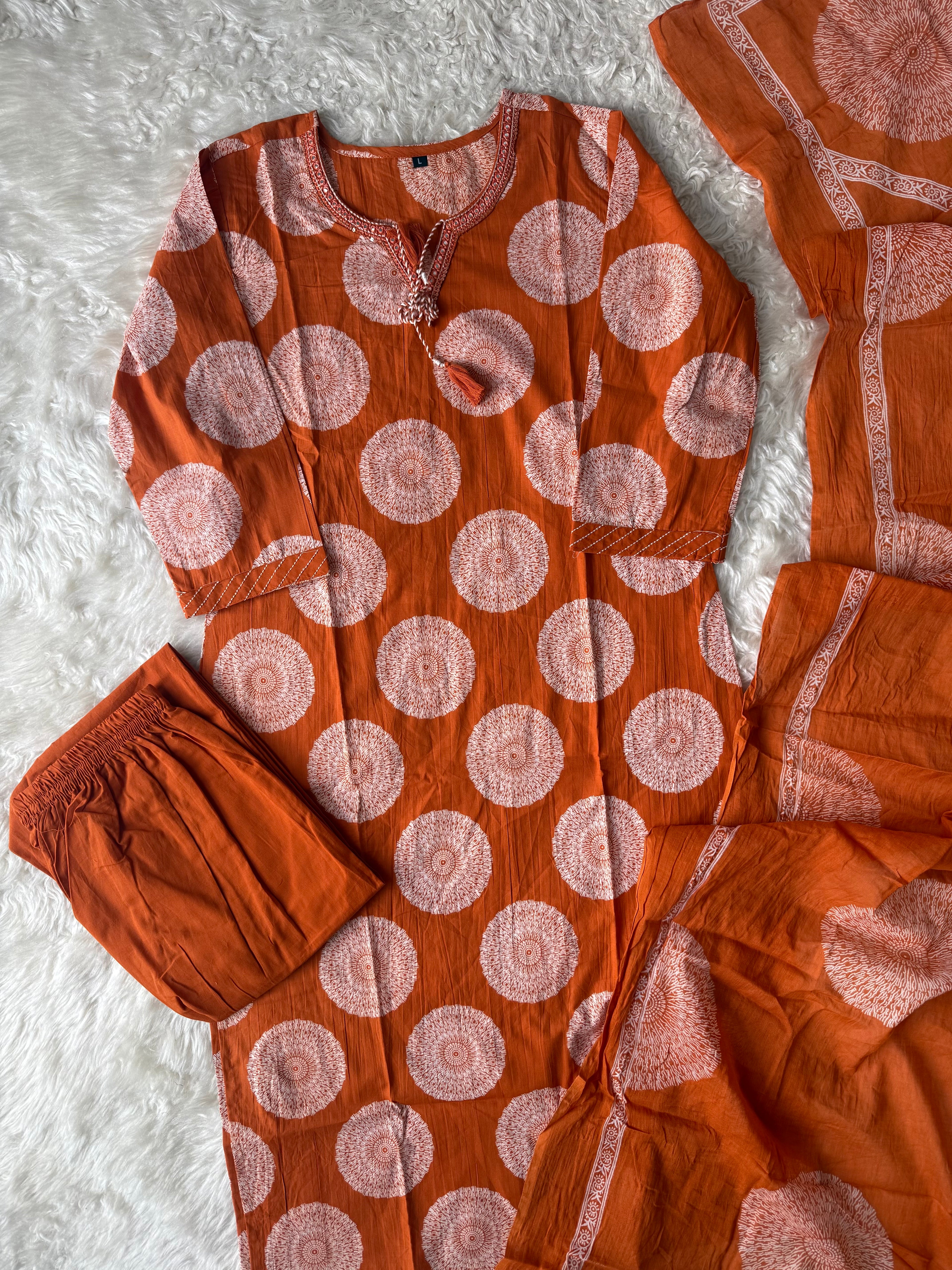 Budget Friendly Kurti Pant Dupatta Set