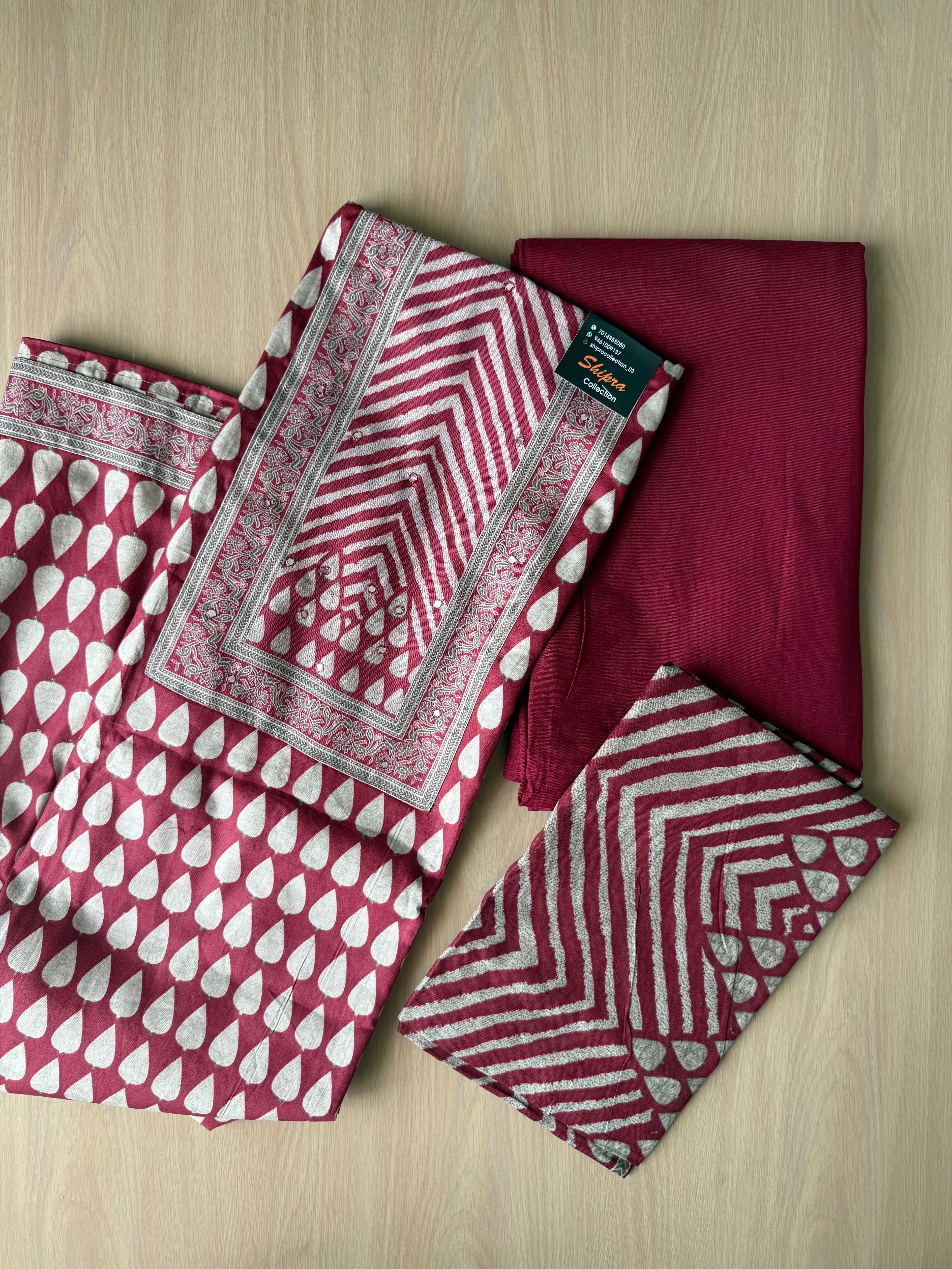 Premium Cotton Unstitched Set