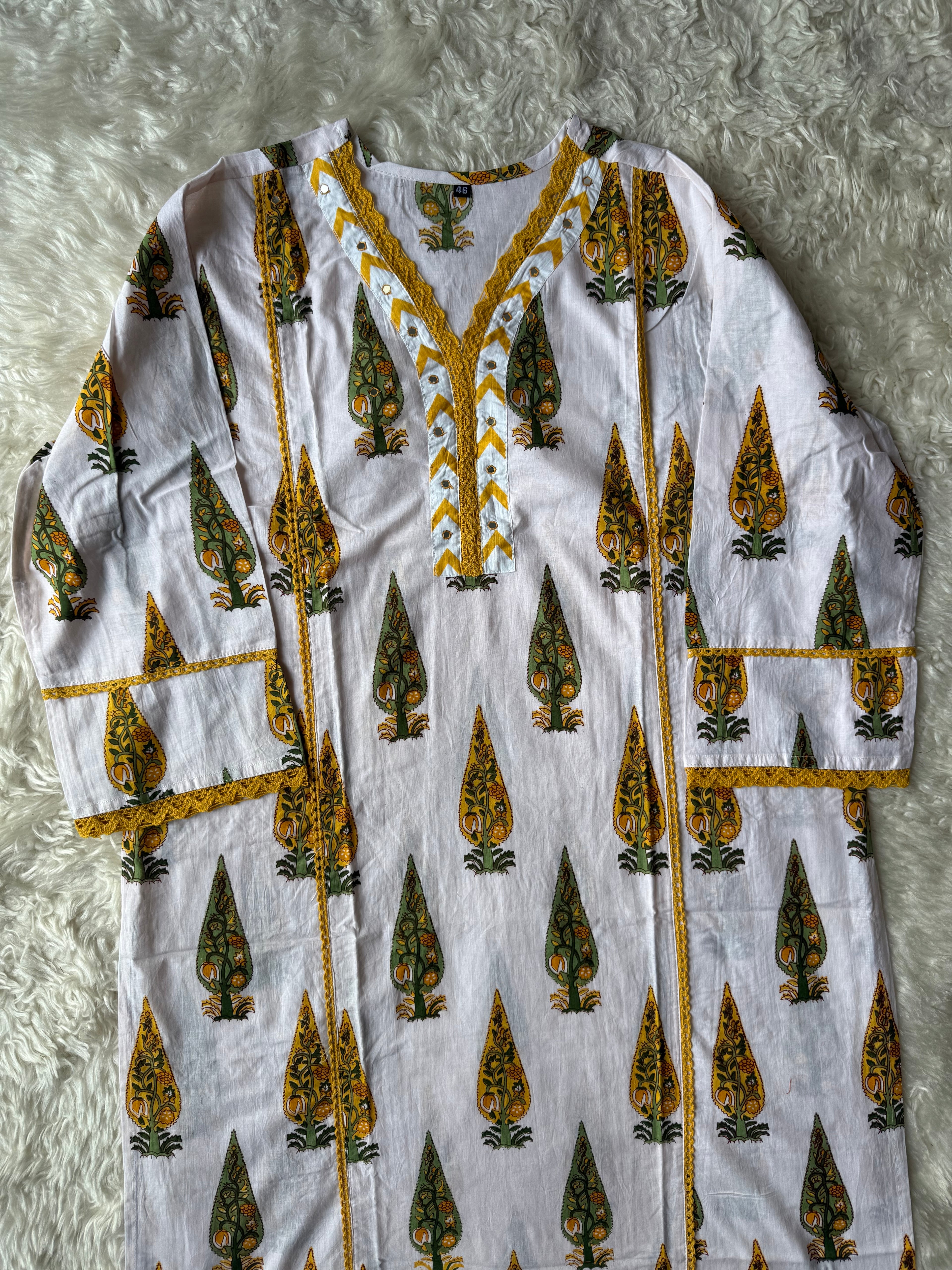 Cotton Kurti Pant Set