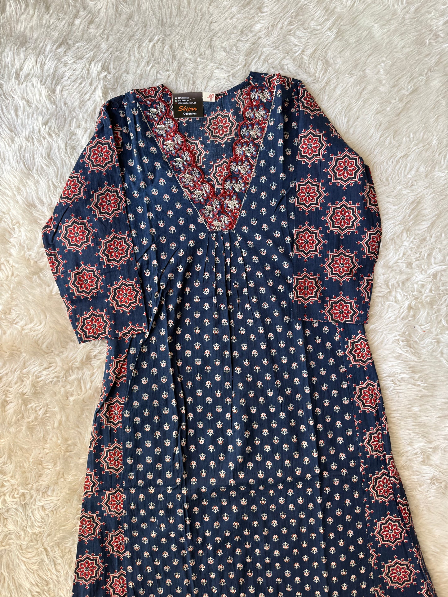 Pure Cotton Kurti Pant Dupatta Set