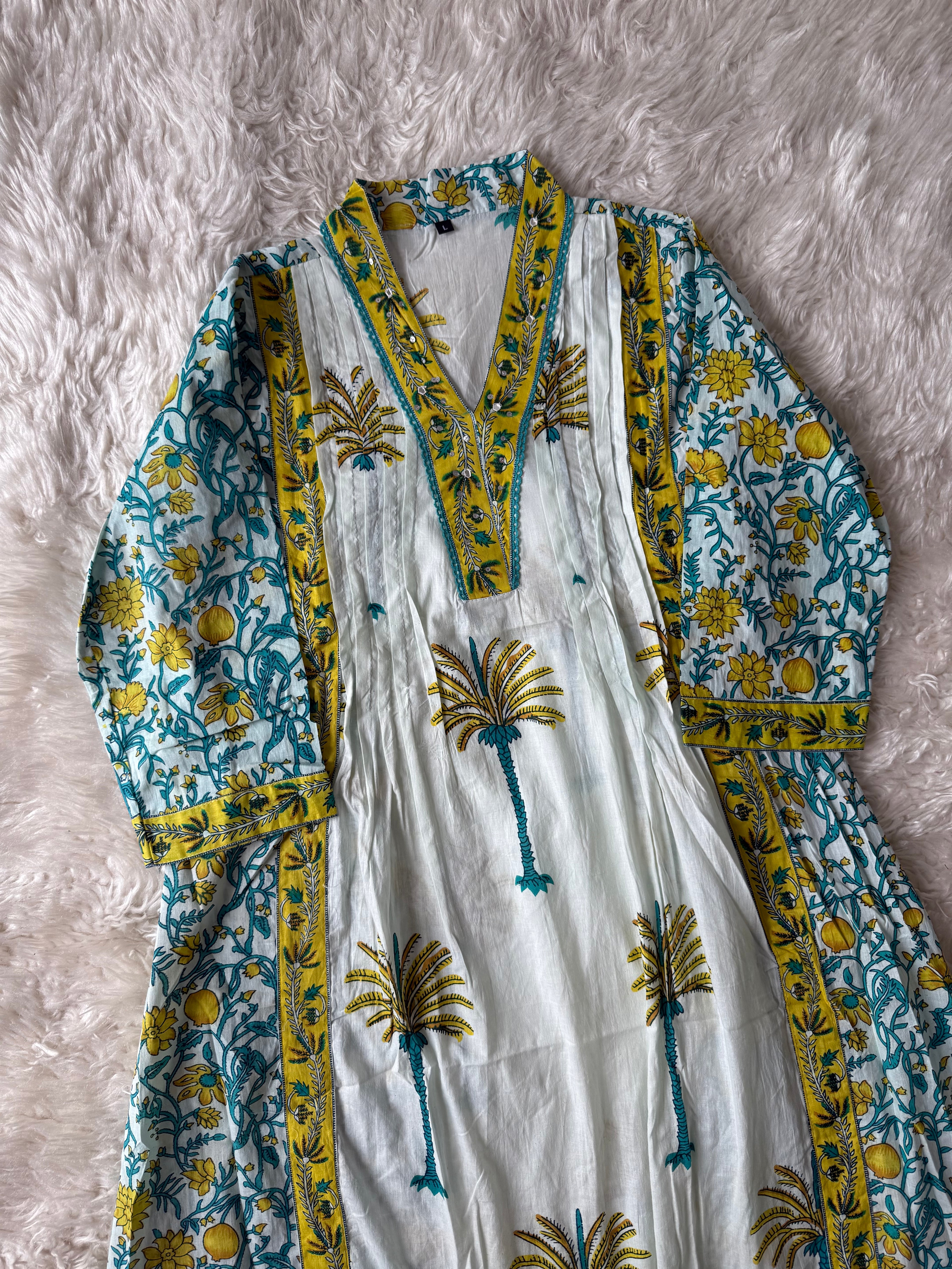 Budget Friendly Flare Kurti Pant Dupatta Set