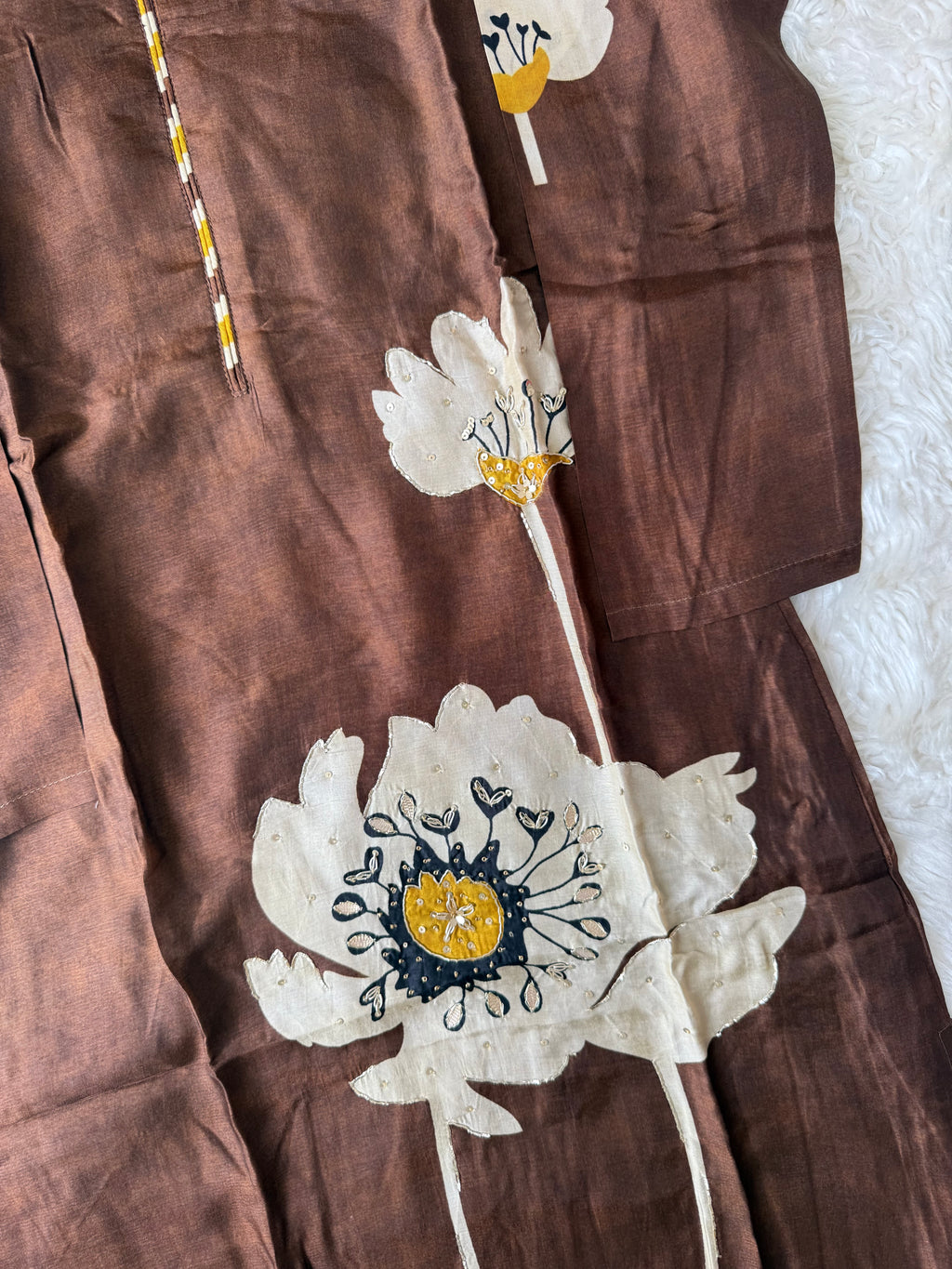 Russian Silk Kurti Pant Dupatta Set