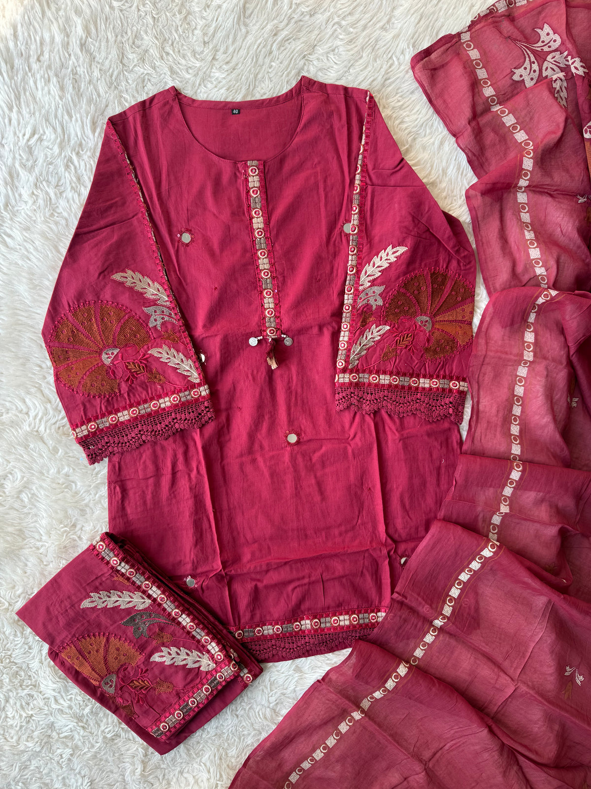 Premium Cotton Kurti Plazo Dupatta Set