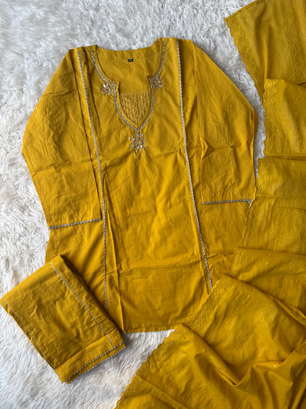 Premium Cotton Kurti Plazo Dupatta Set