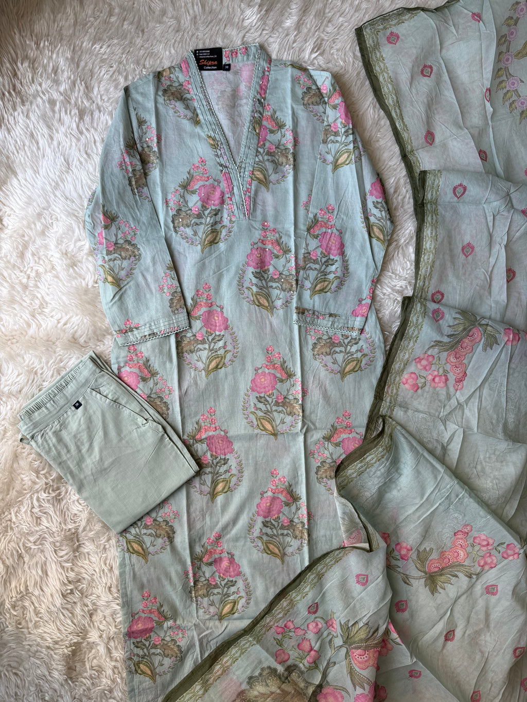 Premium Cotton Kurti Pant Dupatta Set