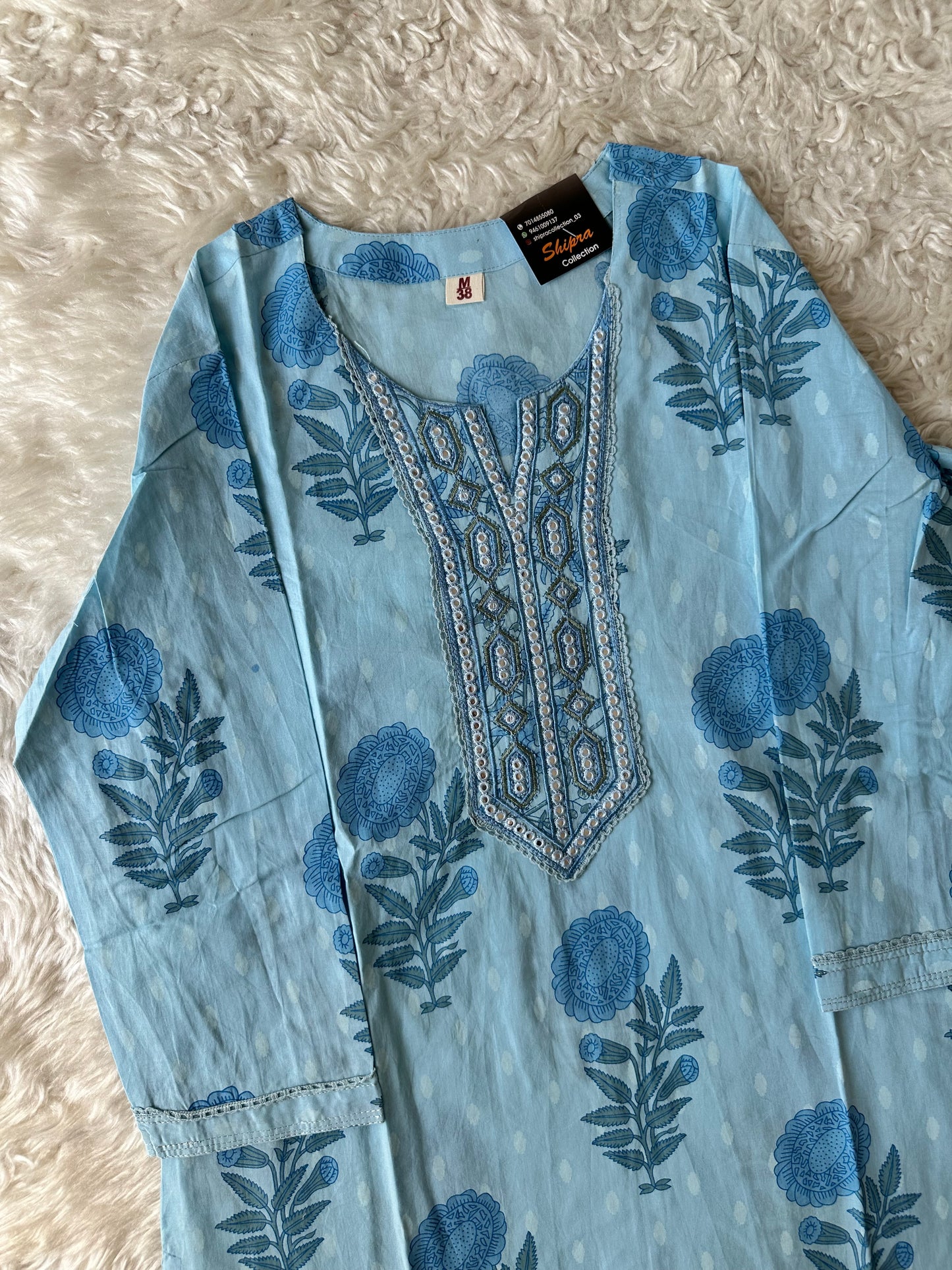 Premium Cotton Kurti Pant Dupatta Set