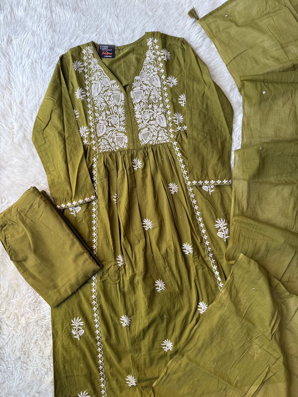 Premium Cotton Kurti Pant Dupatta Set