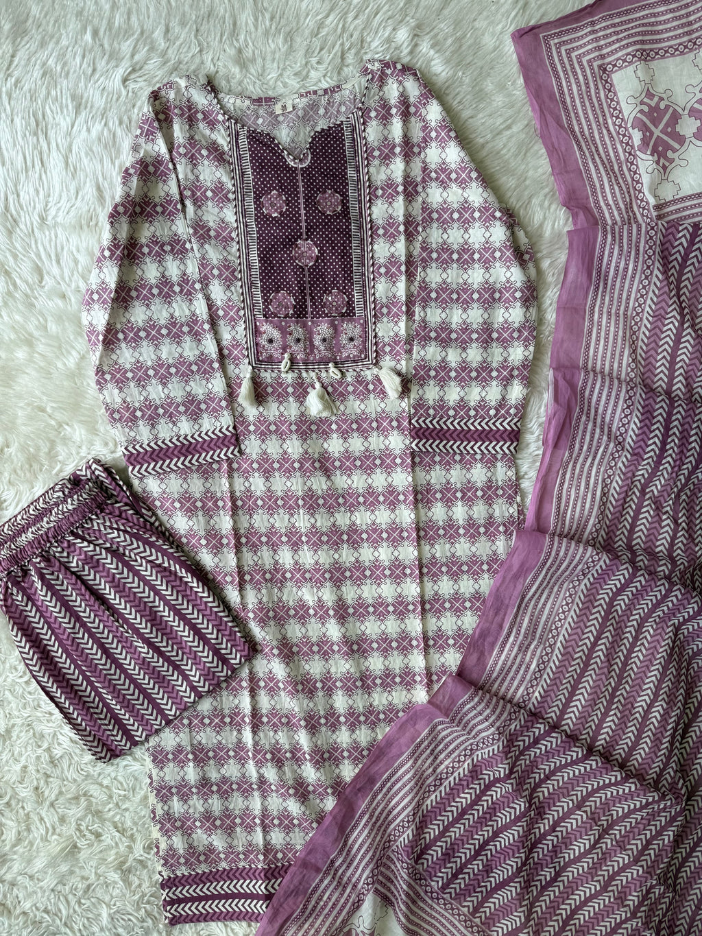 Premium Cotton Kurti Pant Dupatta Set