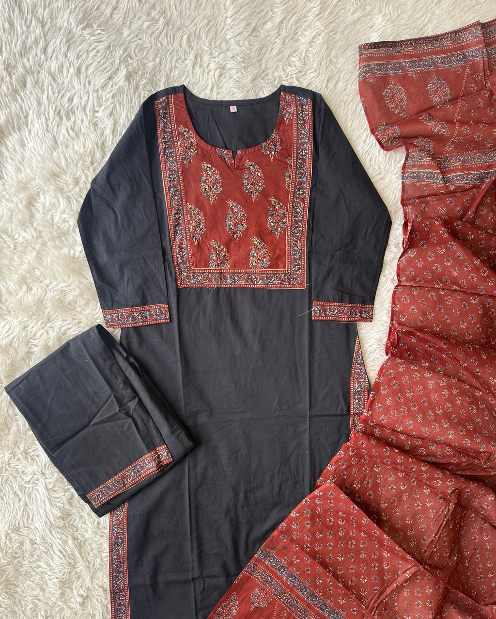 Premium Cotton Kurti Pant Dupatta Set