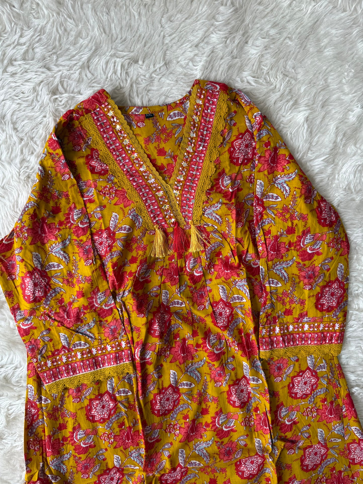 Cotton Flare Kurti Pant Set