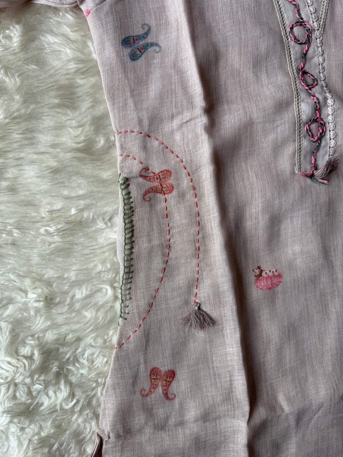 Linen Kurti Pant Dupatta Set