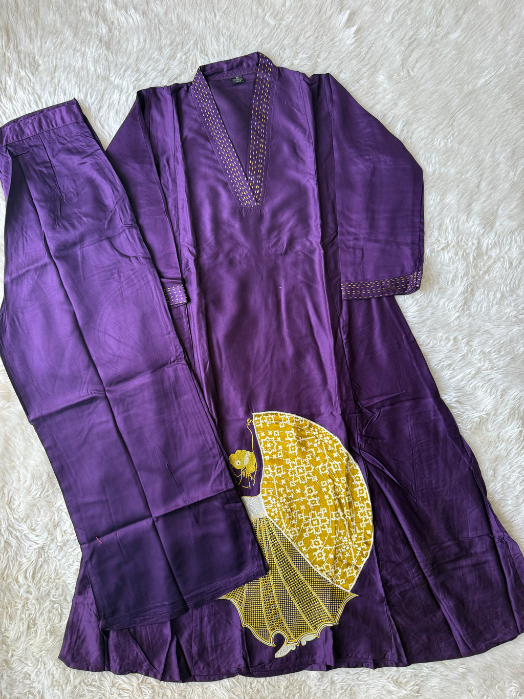 “Plus Size” Gazi Silk Kurti Plazo Set