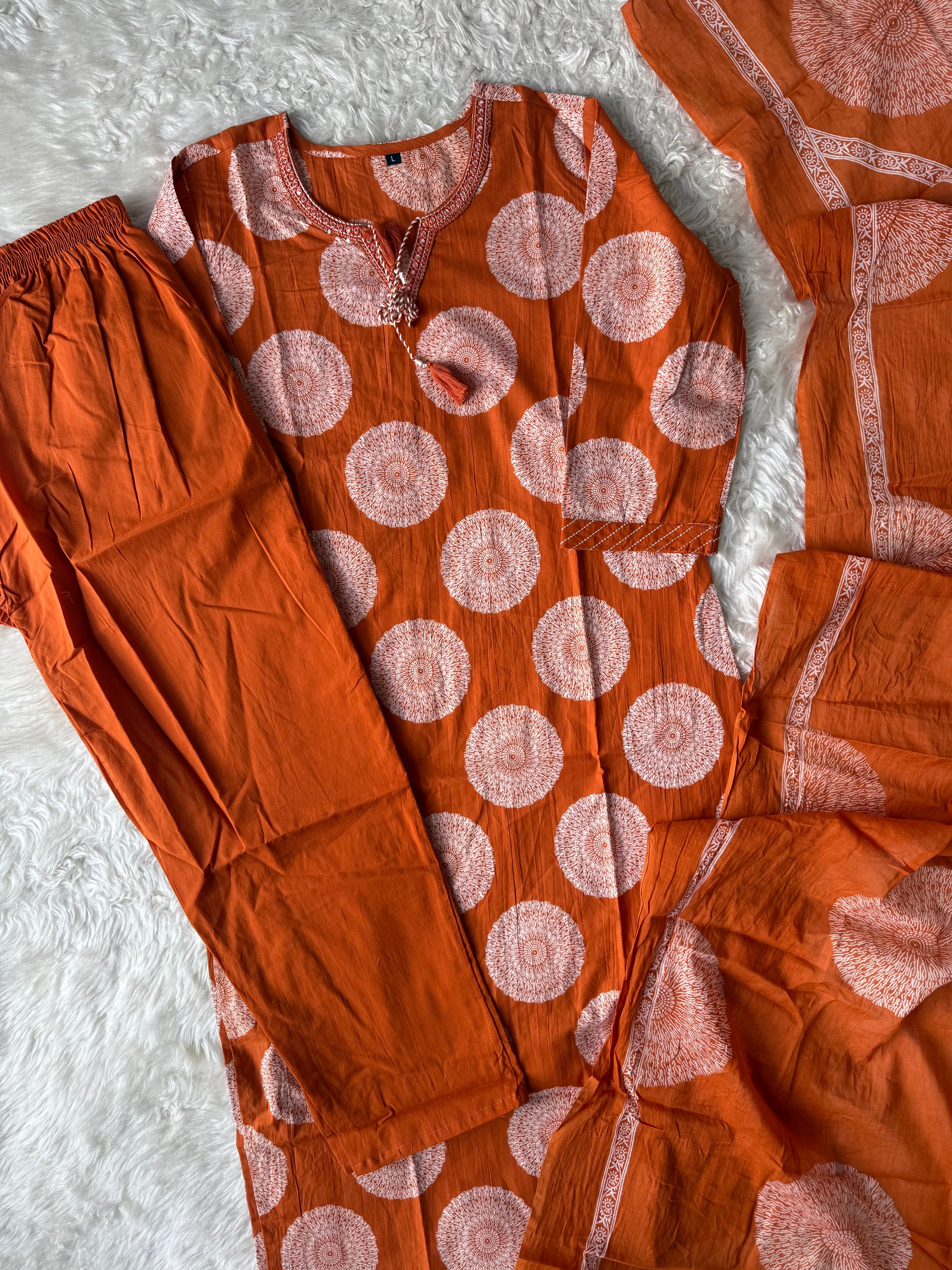 Budget Friendly Kurti Pant Dupatta Set