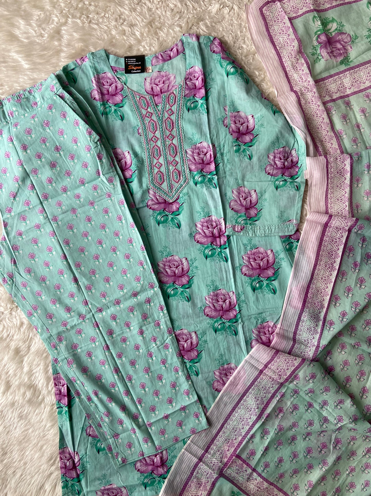 Premium Cotton Kurti Pant Dupatta Set