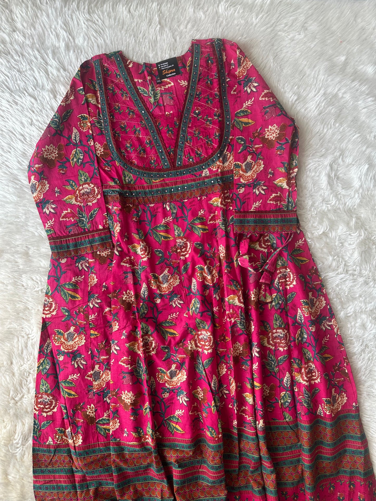 Premium Cotton FLARE Kurti Plazo Dupatta Set