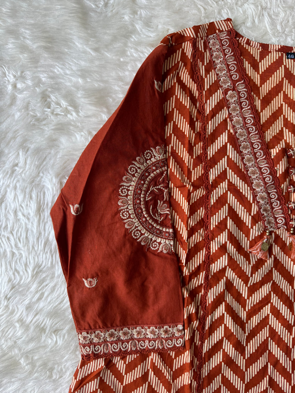 Pure Cotton Kurti Pant Dupatta Set