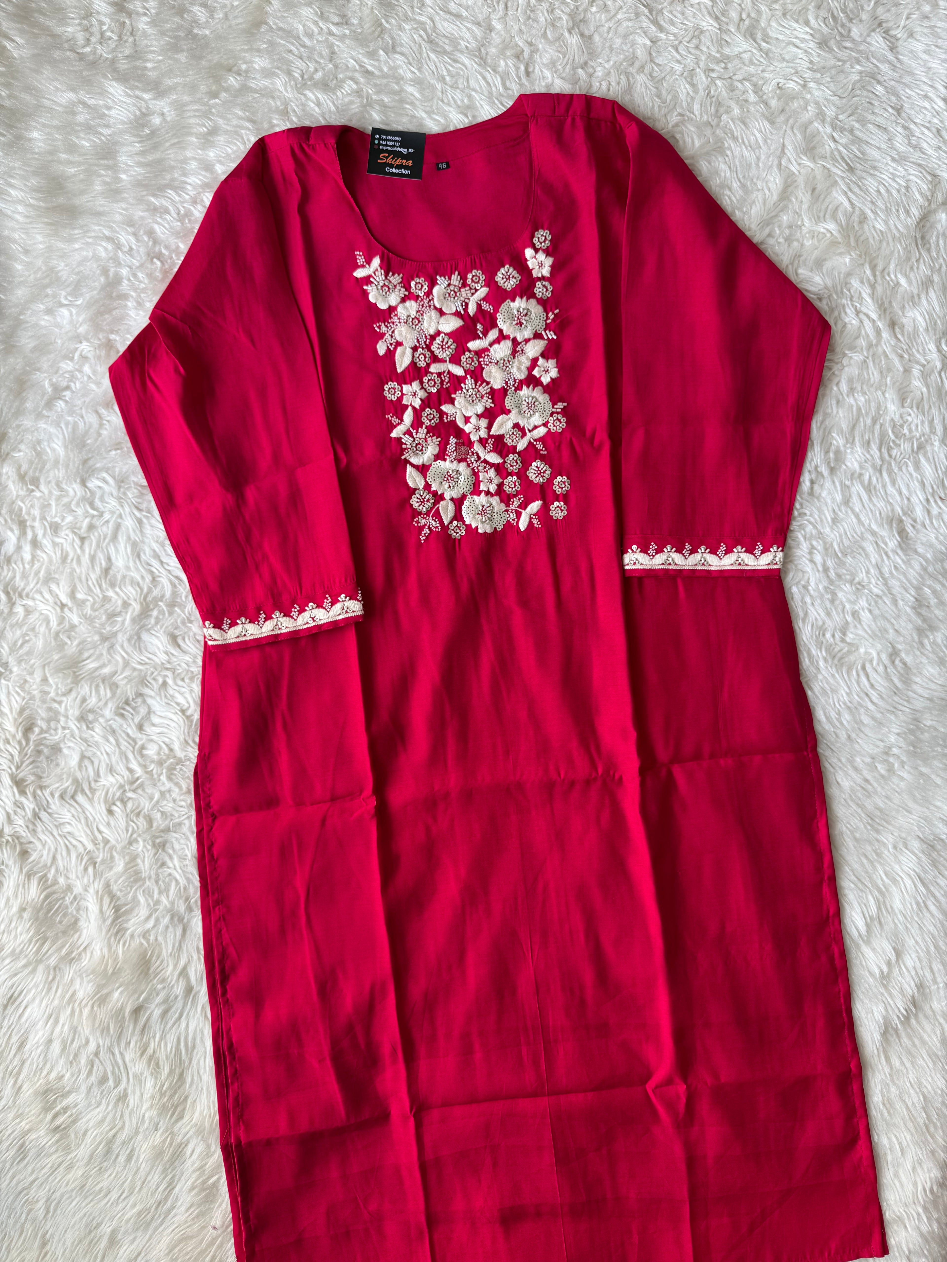“Plus Size” Roman Silk Kurti Pant Dupatta Set