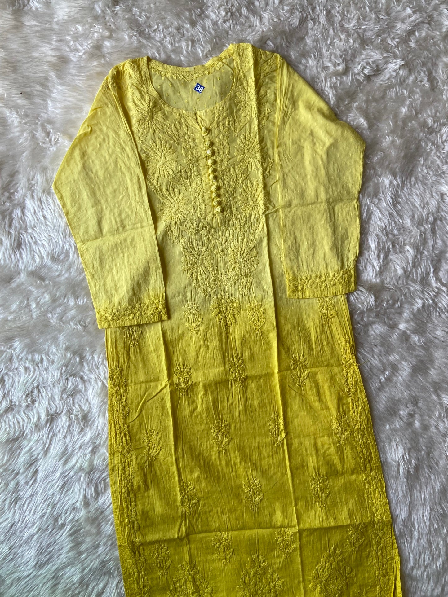 Dobey Cotton Chikankari kurti