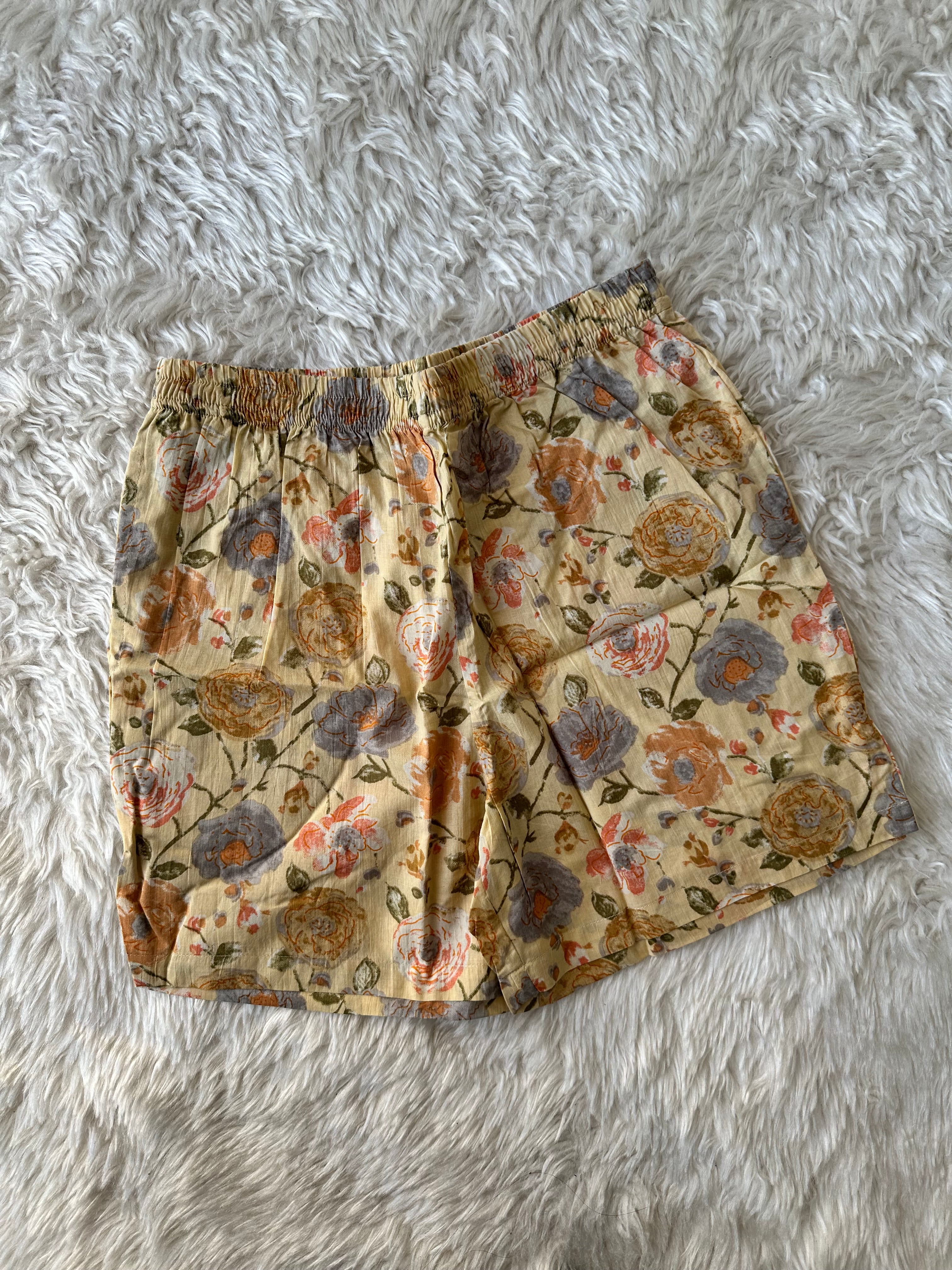 Pure Cotton Strap Sleeves Shorts Co-ord Set