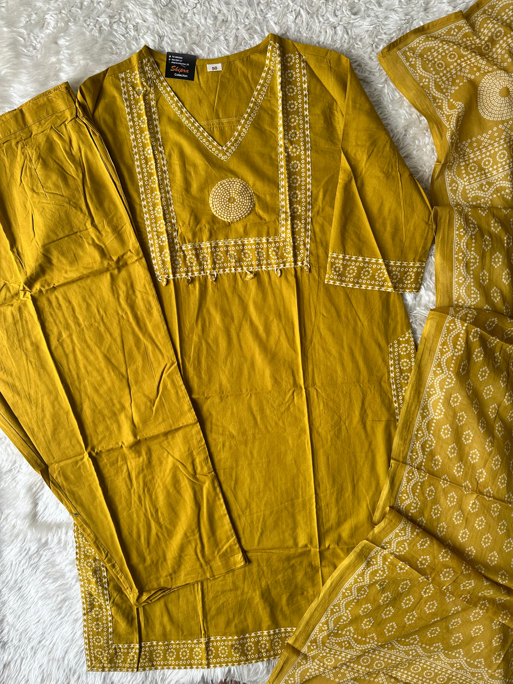 Premium Cotton Kurti Pant Dupatta Set