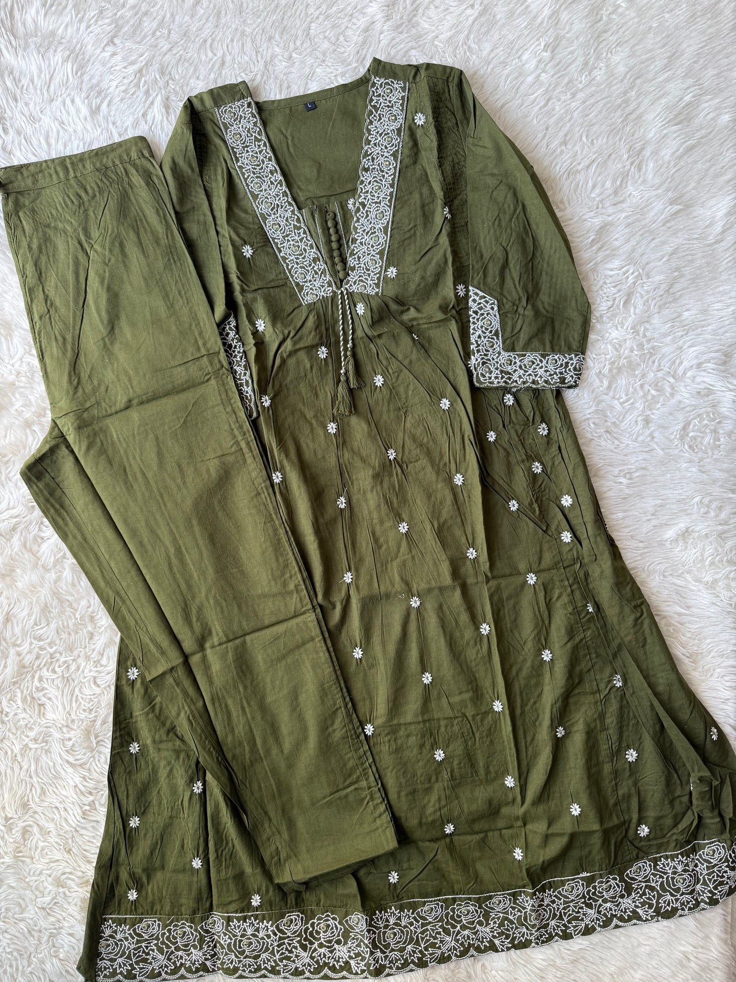 Cotton FLARE Kurti Pant Set