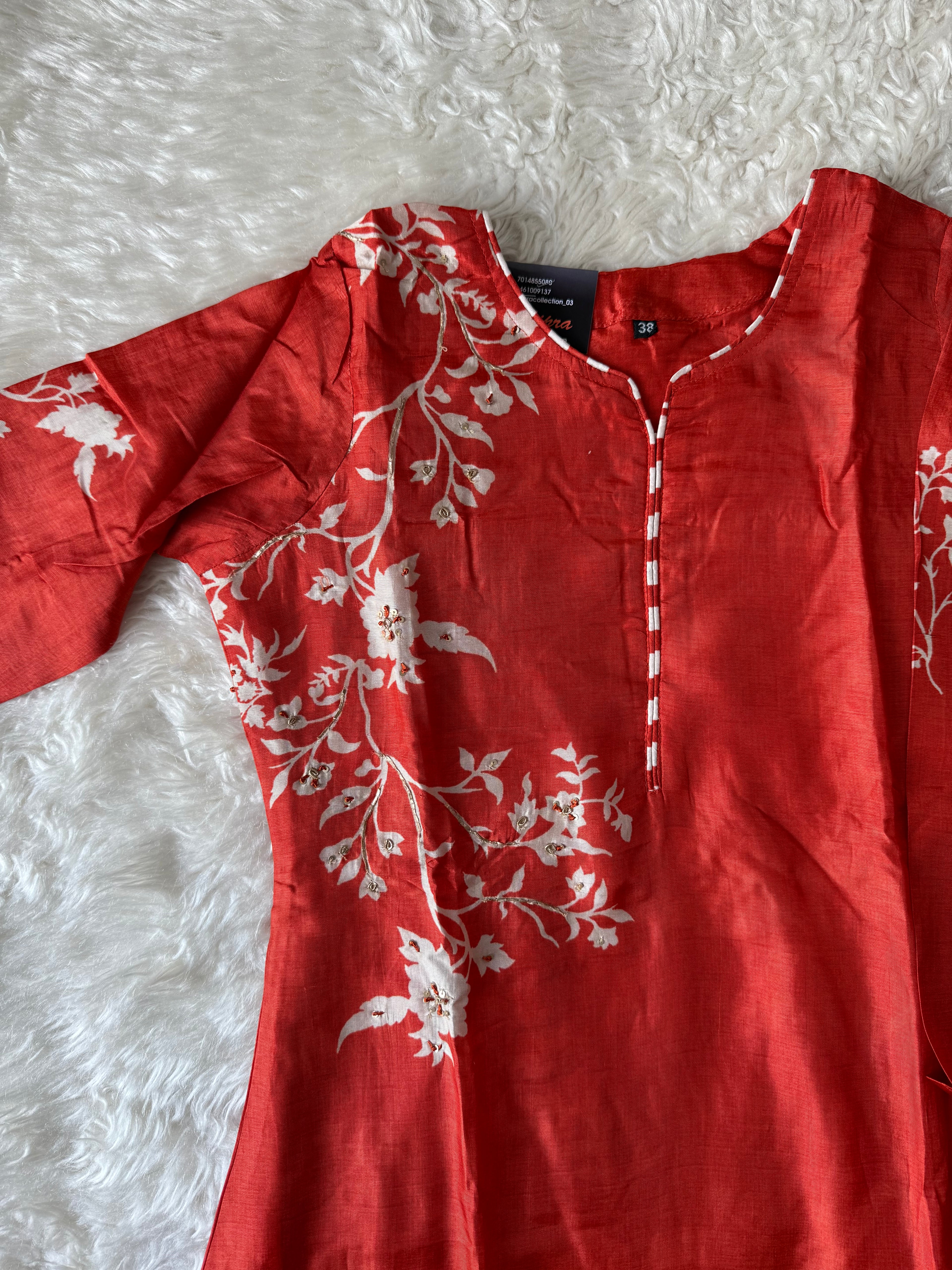 Tussar Silk Kurti Pant Dupatta Set