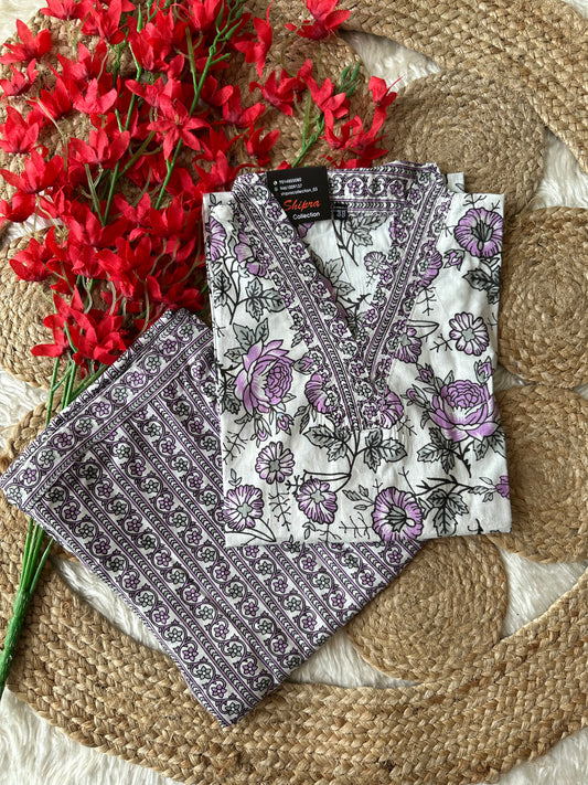 Pure Cotton Kurti Pant Set
