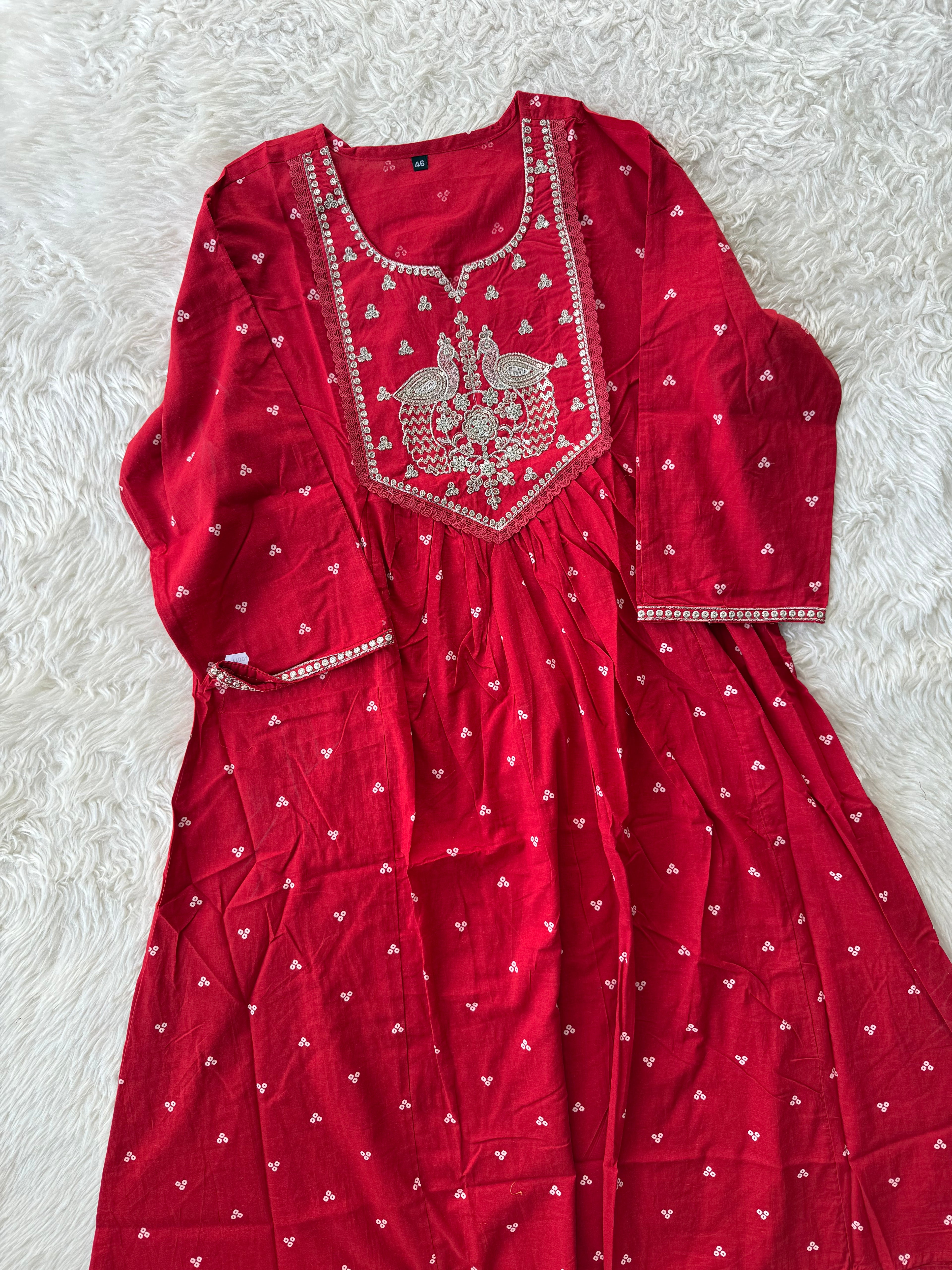 Cotton FLARE Kurti Pant Set