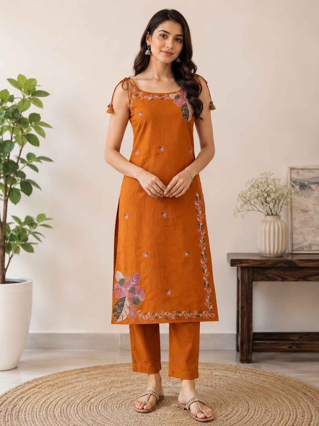 Khadi Cotton Noodle Strap Set