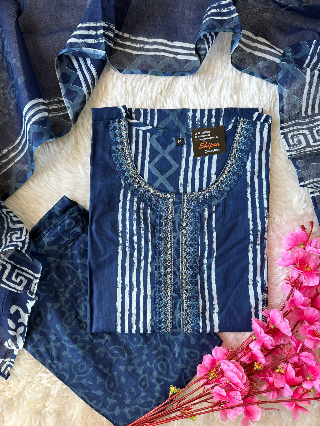 Best Seller ✅ Pure Cotton Kurti Pant Dupatta Set