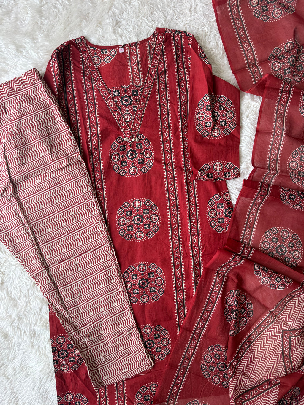 Premium Cotton Kurti Pant Dupatta Set