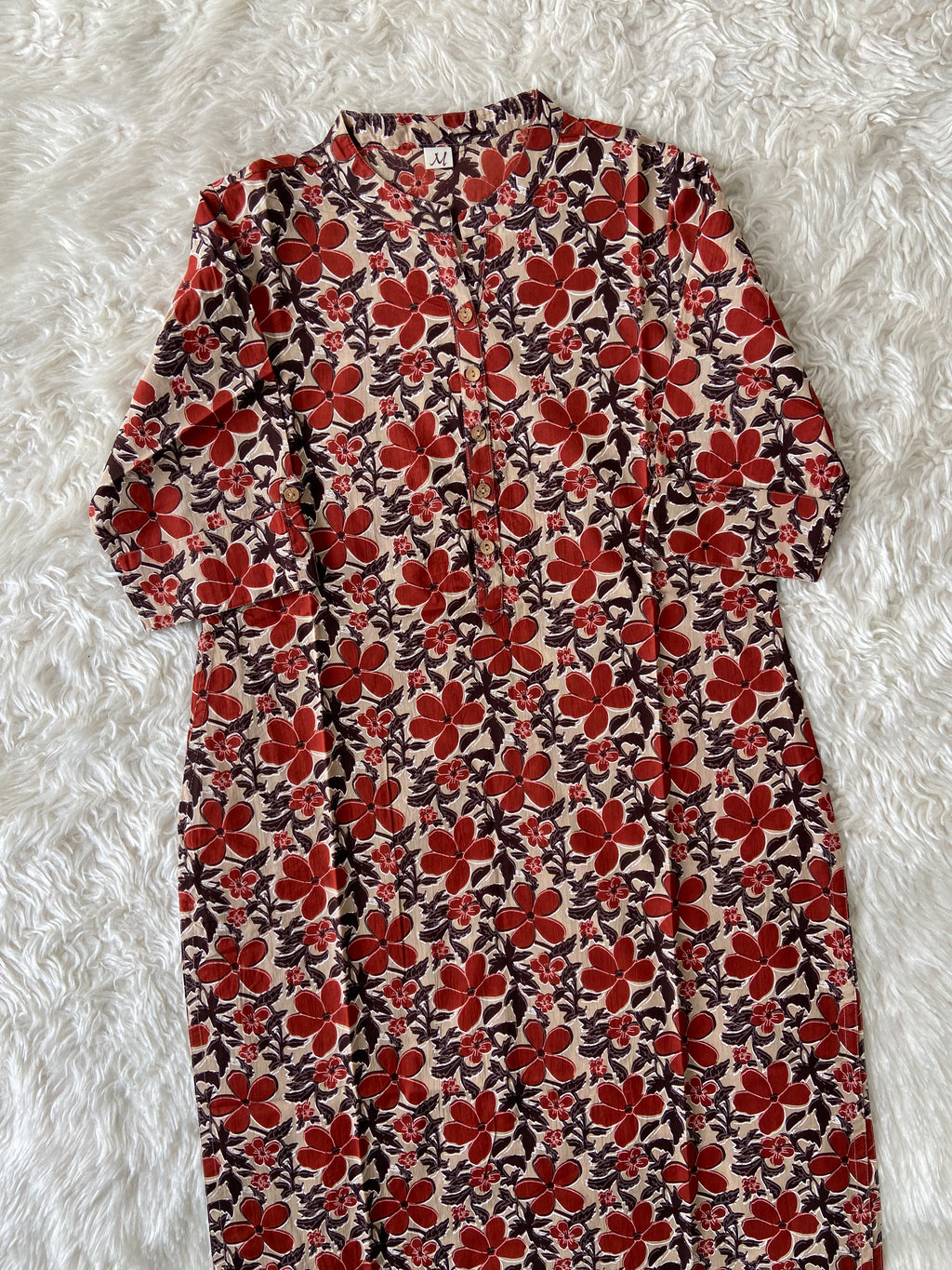Premium Cotton Elbow Sleeves Kurti