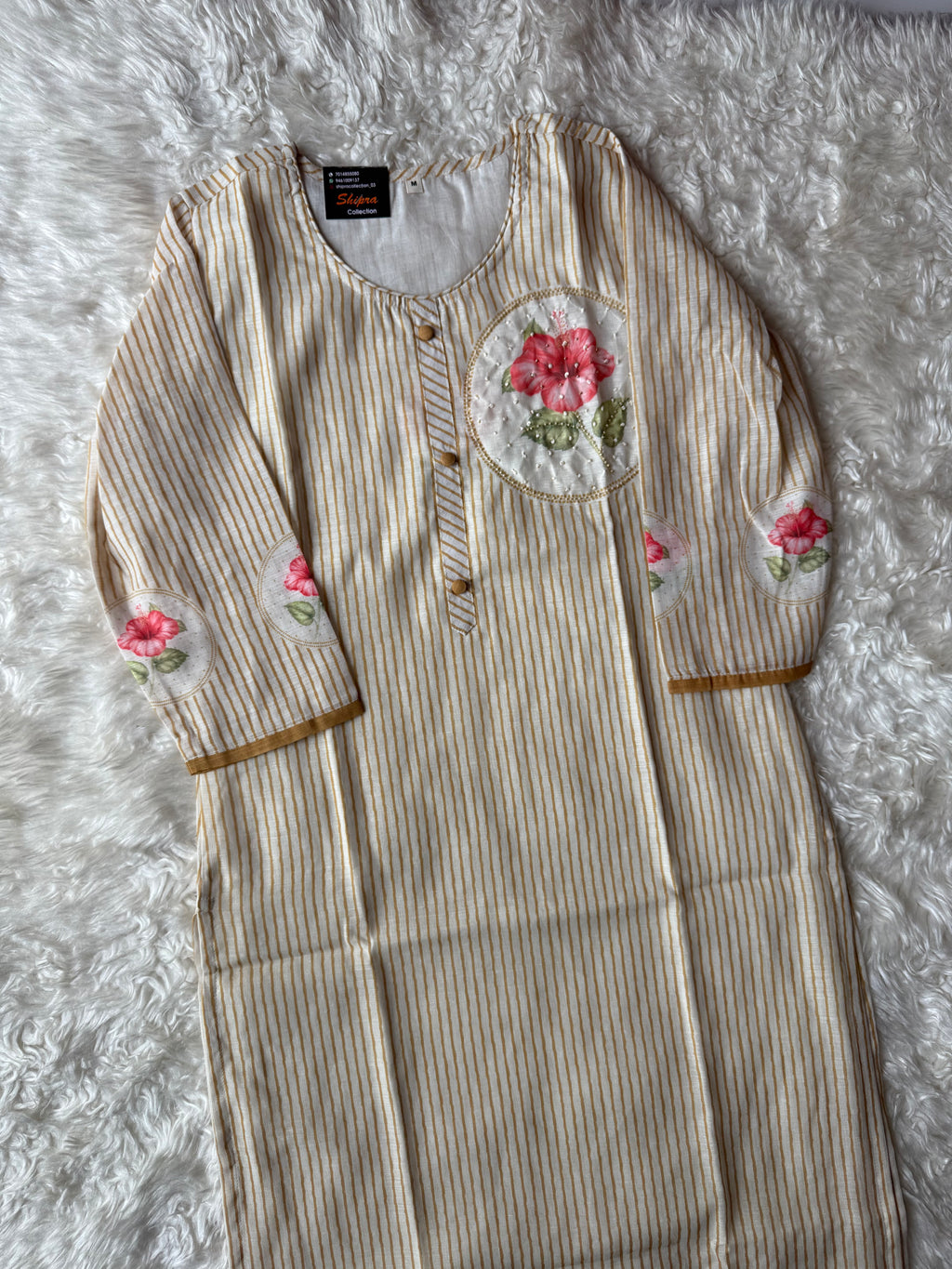 Linen Kurti Pant Dupatta Set
