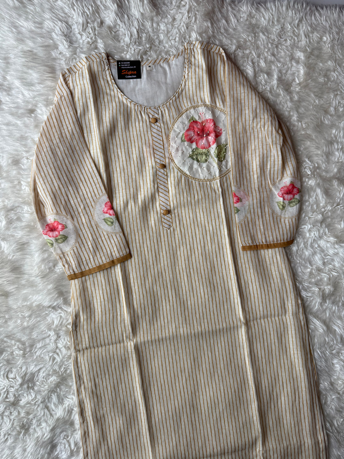 Linen Kurti Pant Dupatta Set