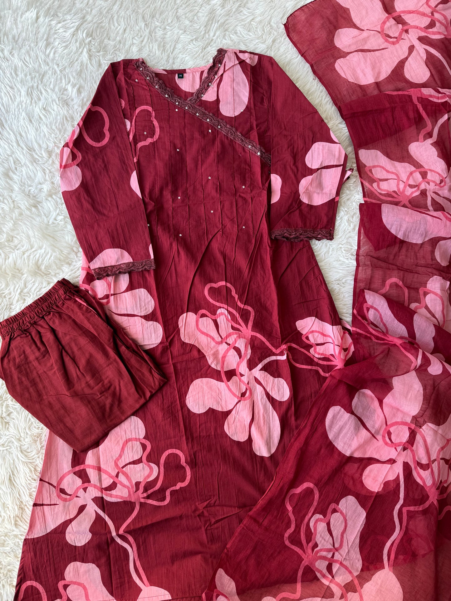 Budget Friendly Kurti Pant Dupatta Set