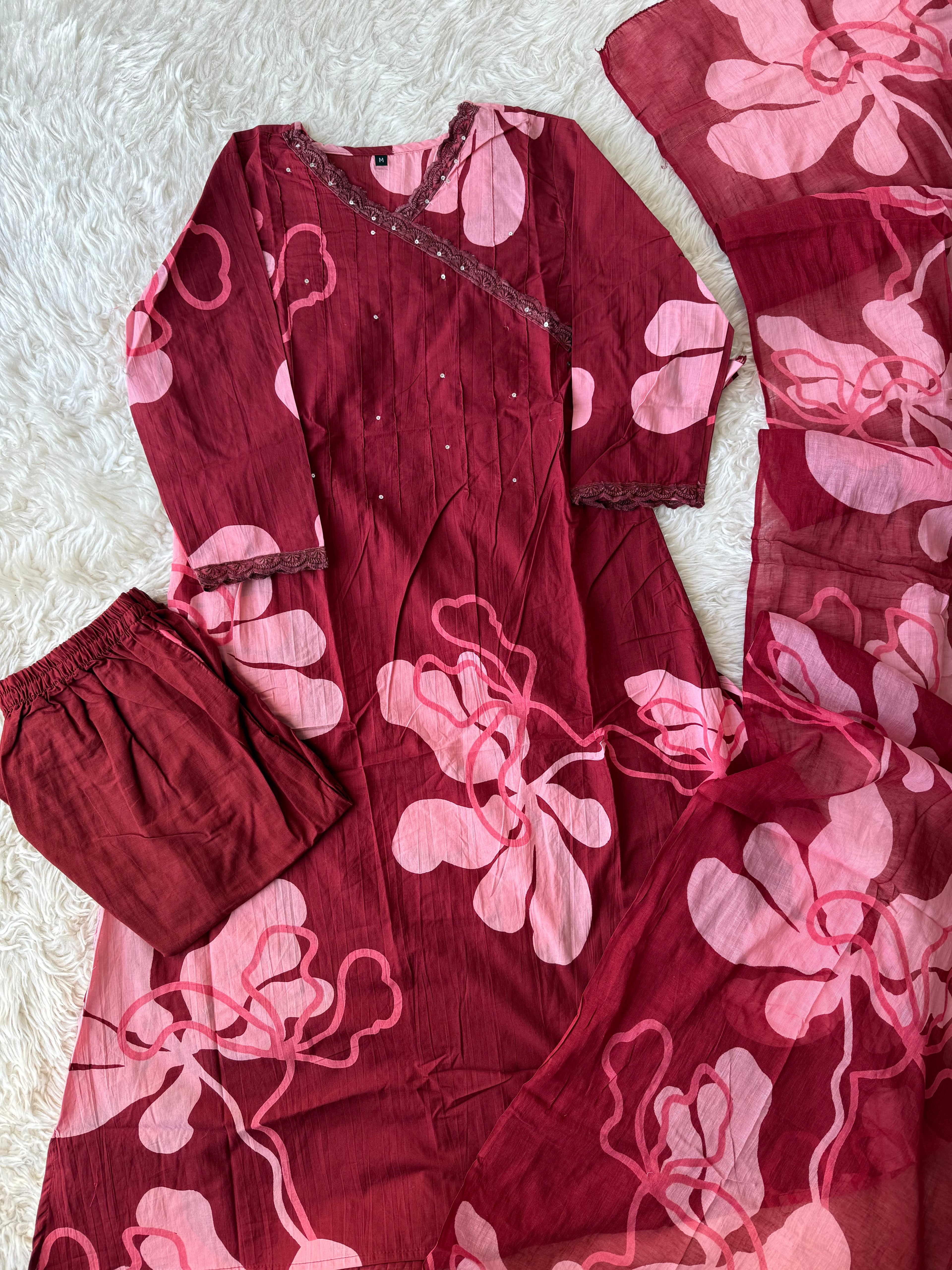 Budget Friendly Kurti Pant Dupatta Set