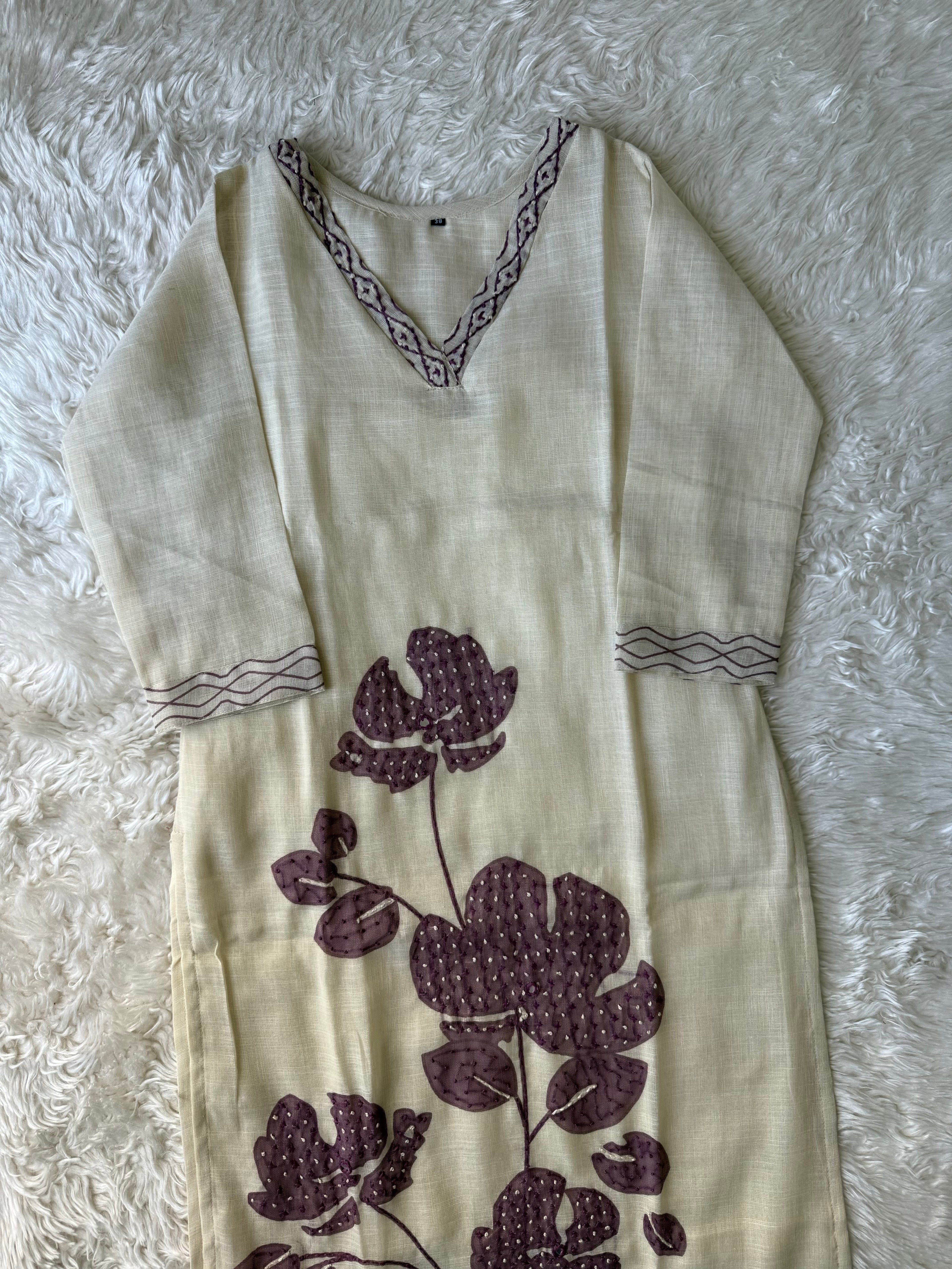 Linen Kurti Pant Dupatta Set