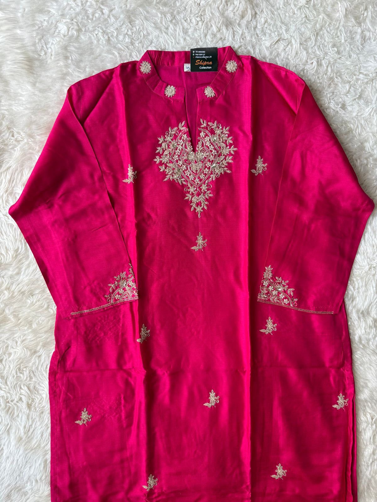 “Plus Size” Dola Silk Kurti Pant Dupatta Set