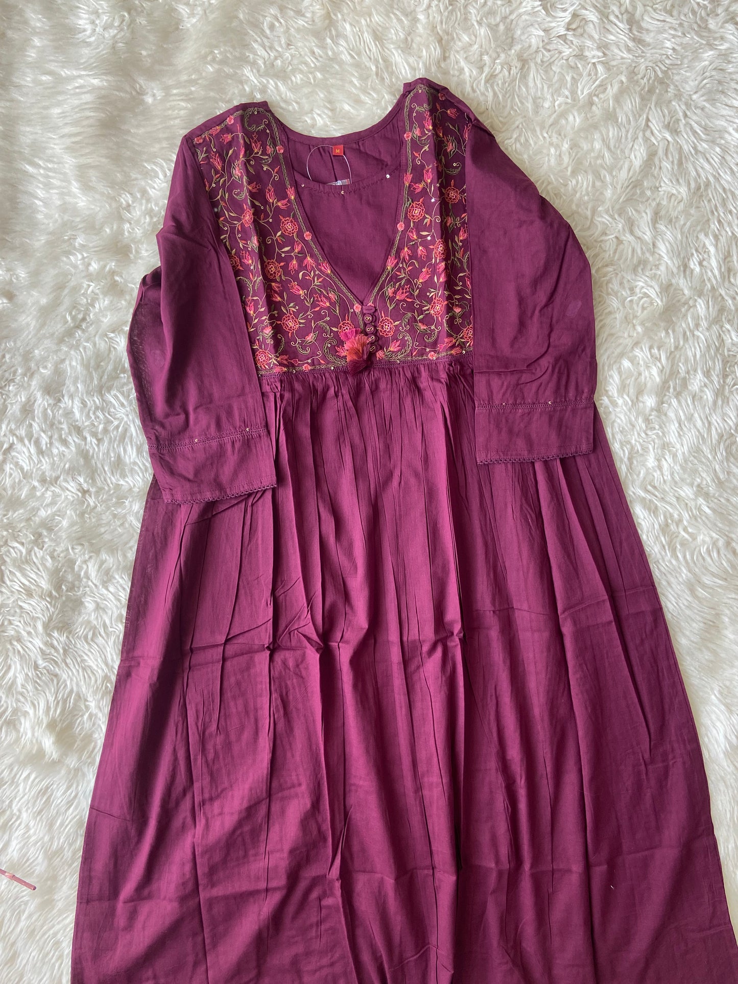 Premium Cotton Thread Work Kurti Pant Set