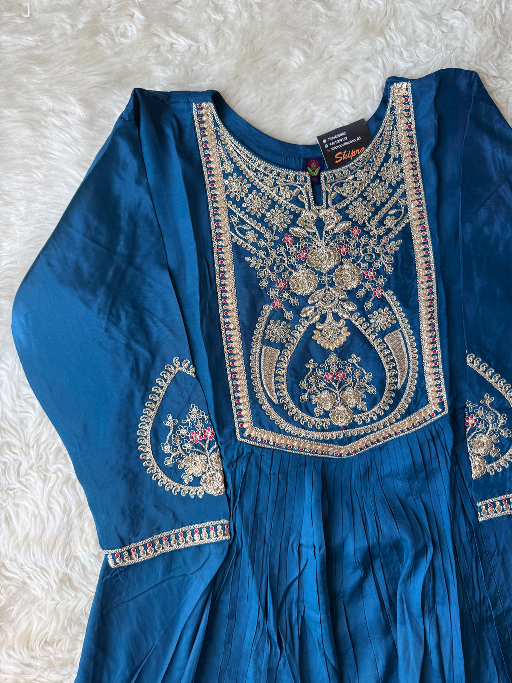 Premium Muslin Silk Kurti Pant Dupatta Set