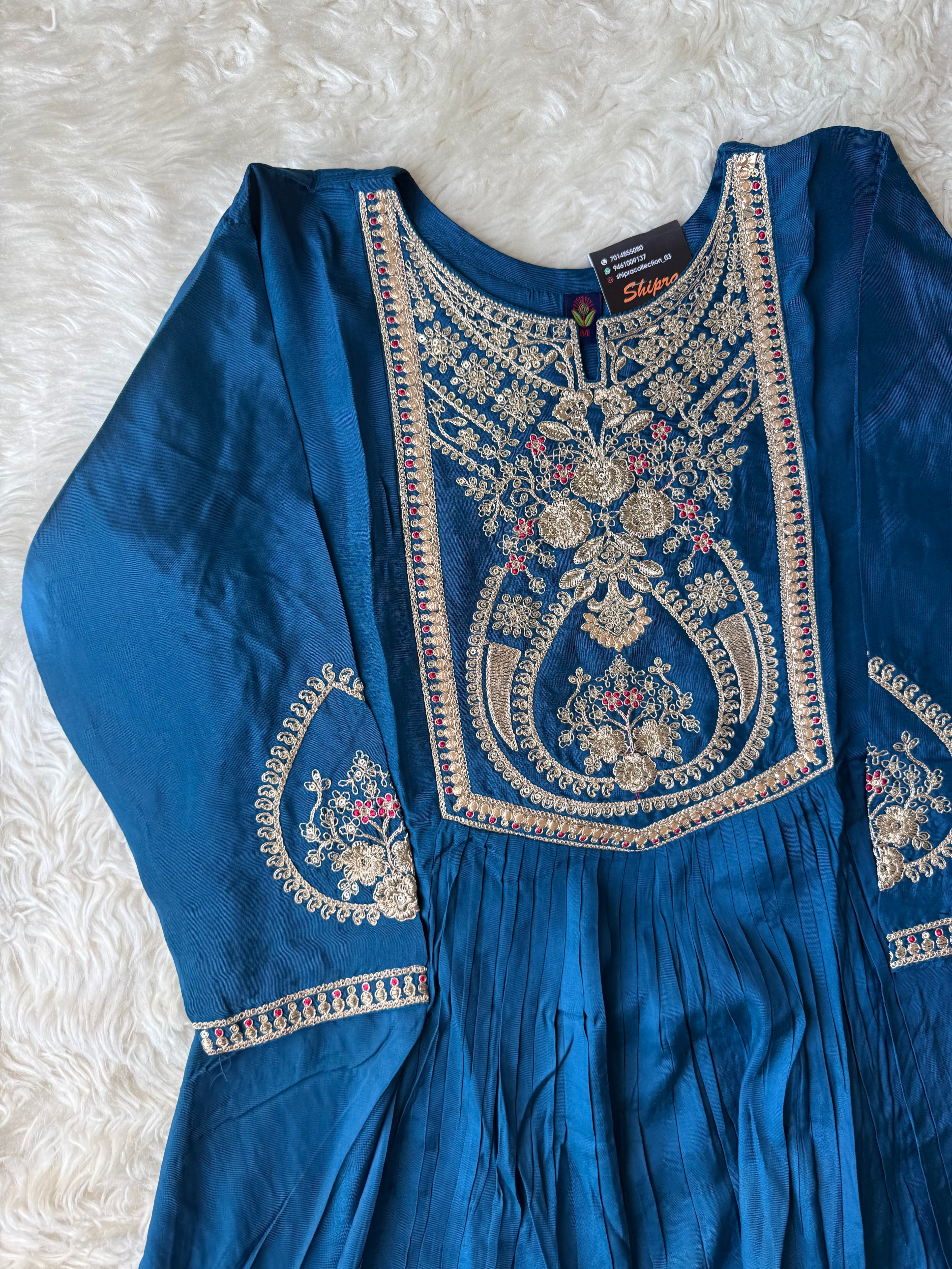 Premium Muslin Silk Kurti Pant Dupatta Set