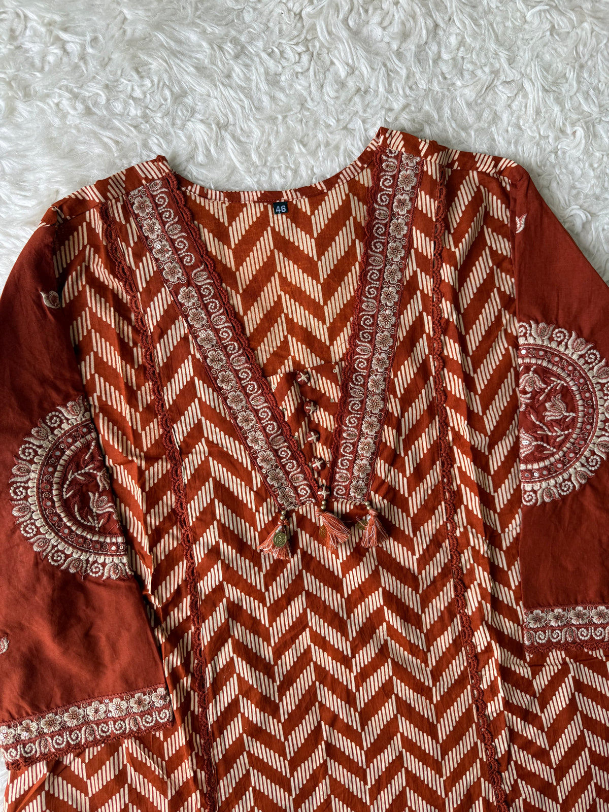 Pure Cotton Kurti Pant Dupatta Set