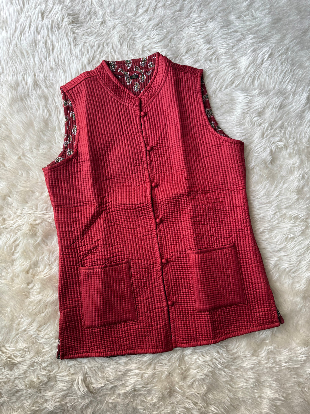 Reversible Quilted Sleevesless Jacket