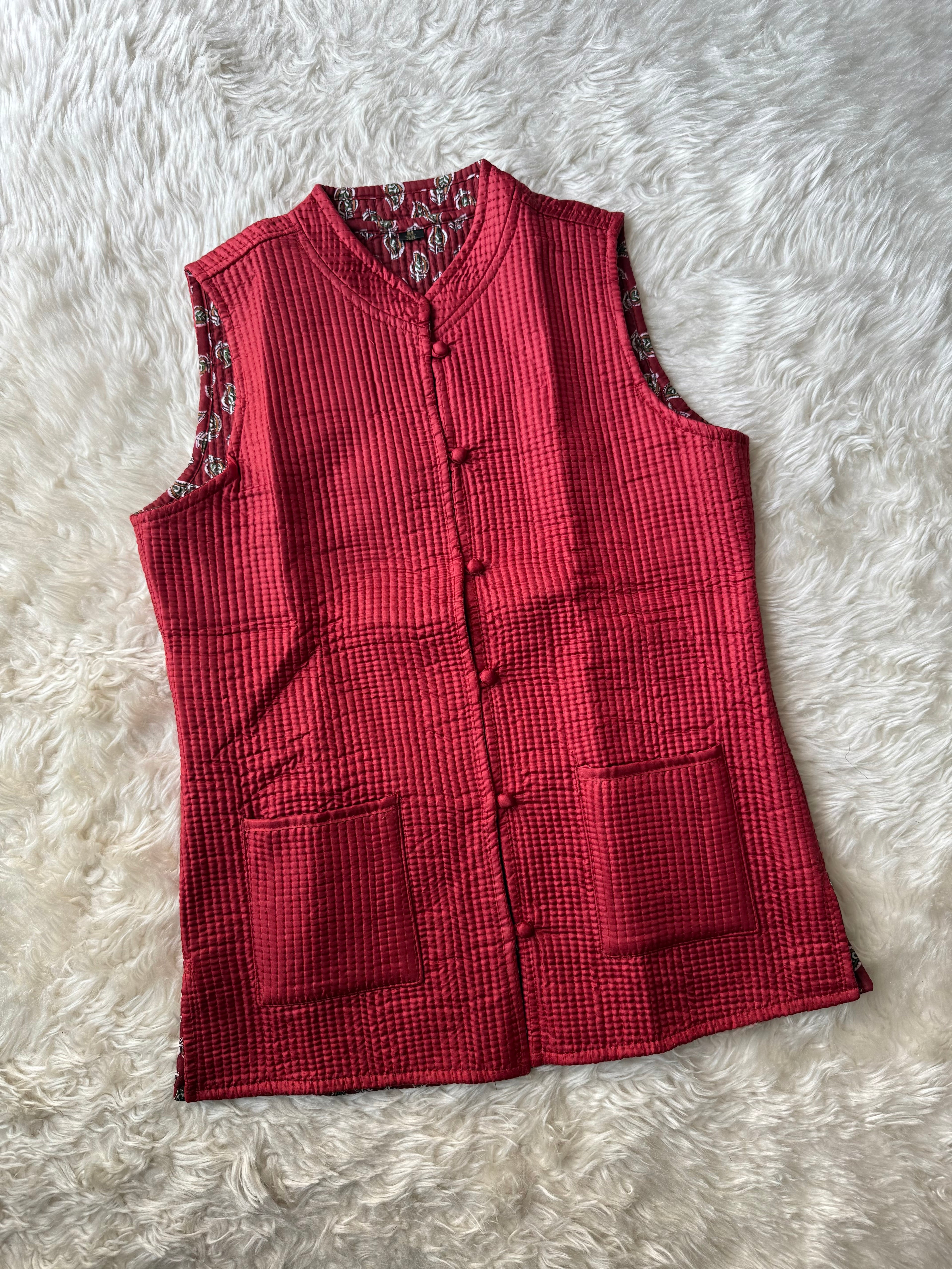 Reversible Quilted Sleevesless Jacket