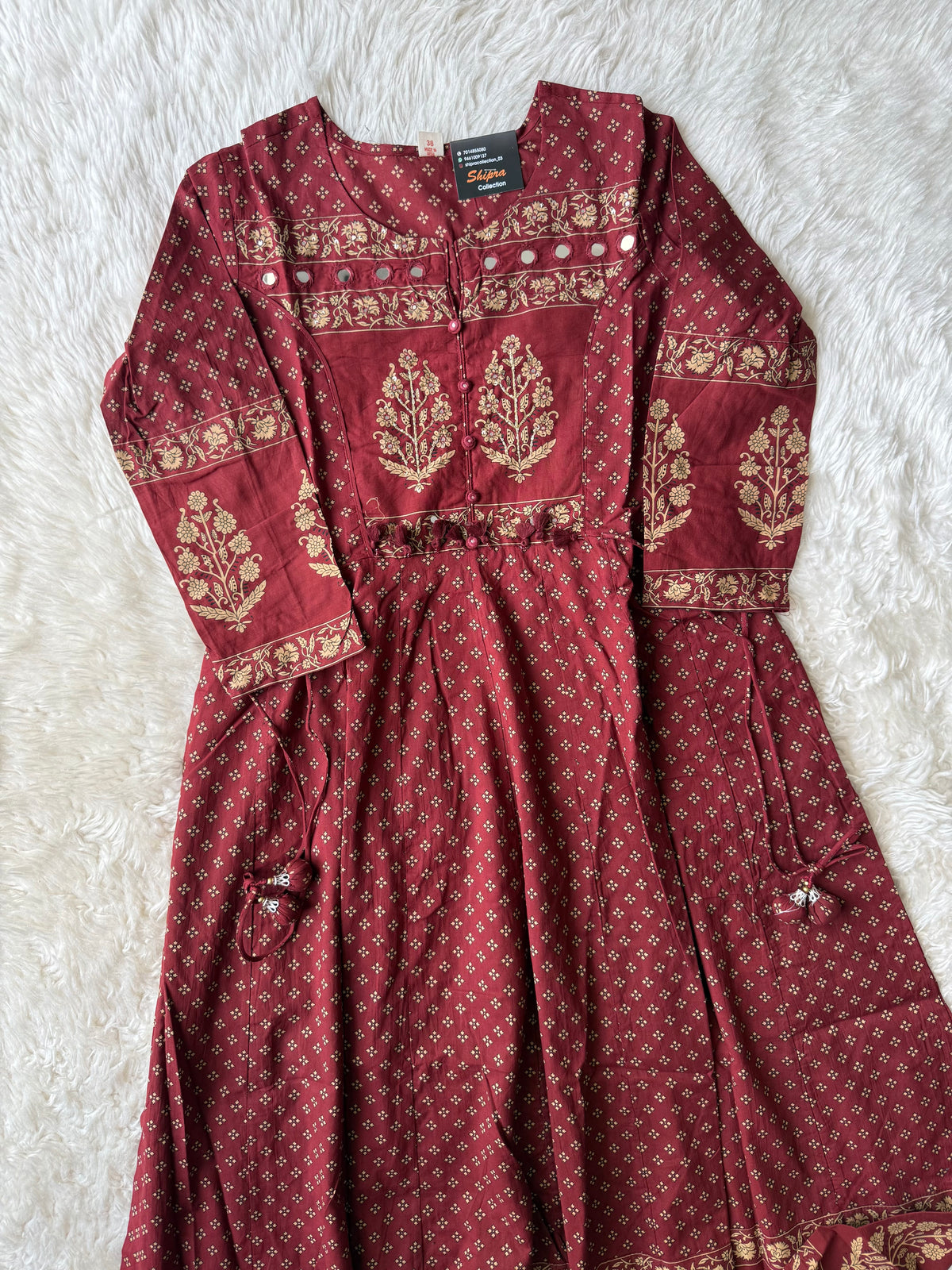Premium Cotton Flare Kurti Pant Dupatta Set