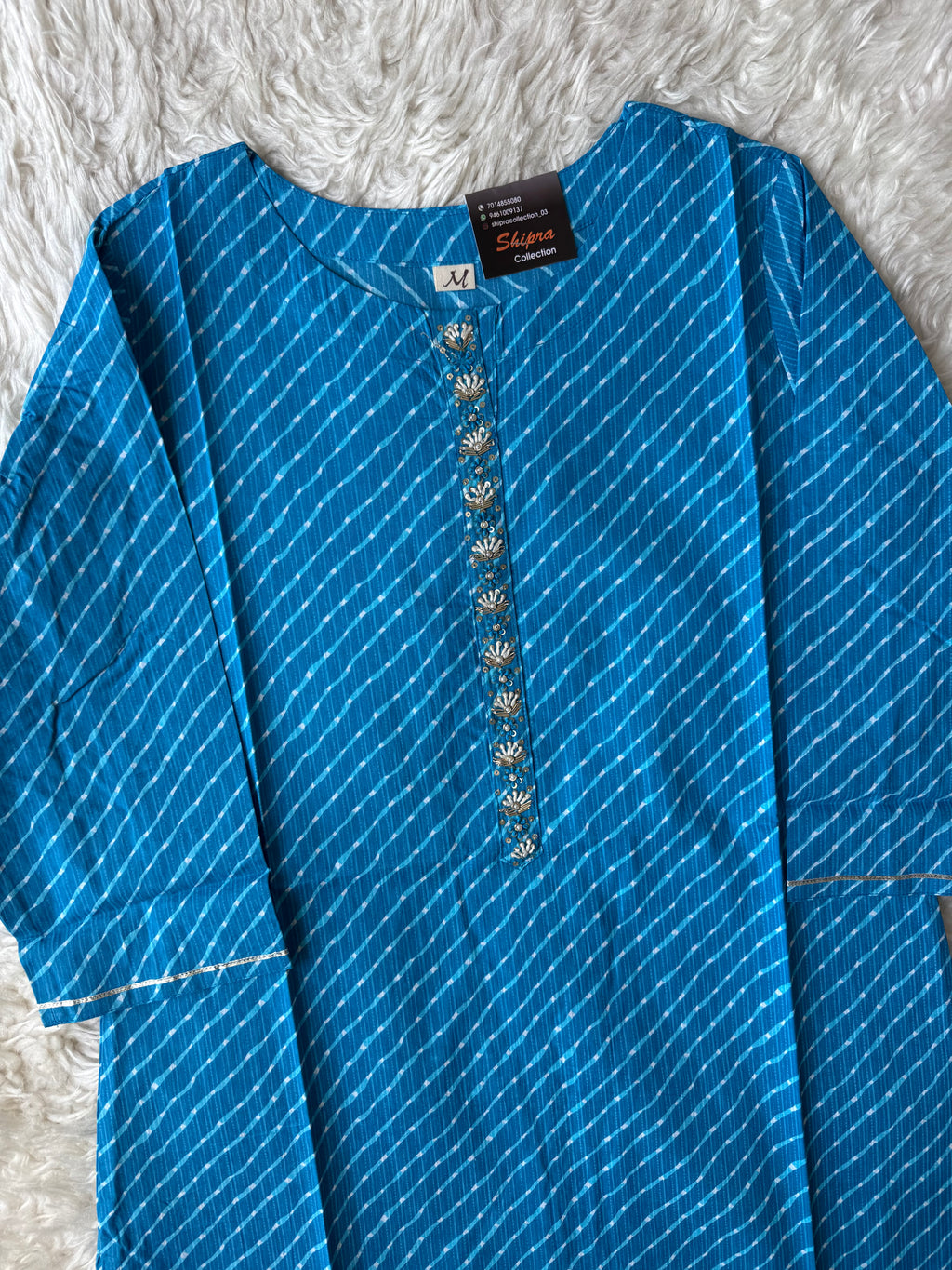 Premium Cotton Lehariya Kurti