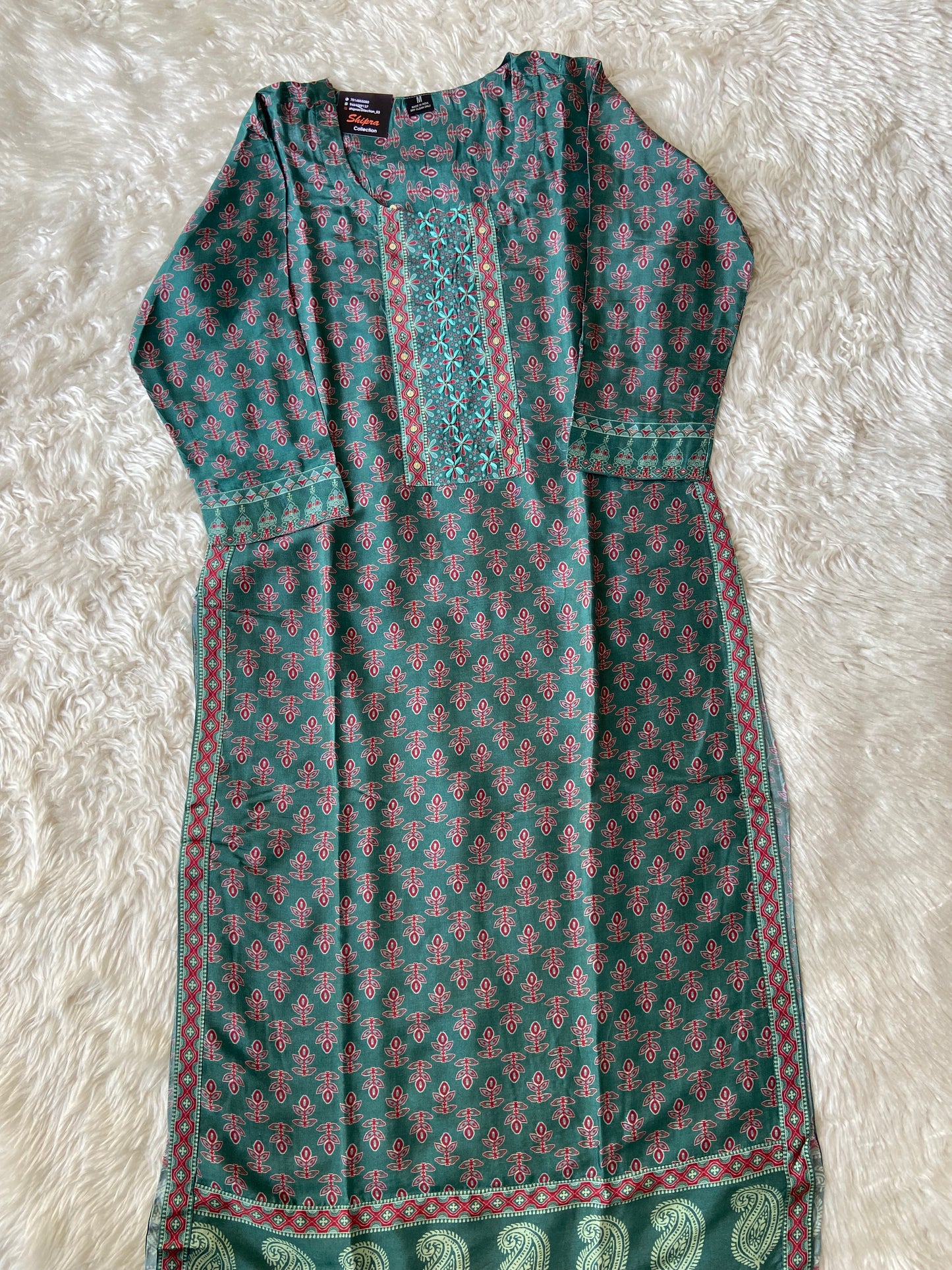 Crepe Silk Kurti Pant Dupatta Set