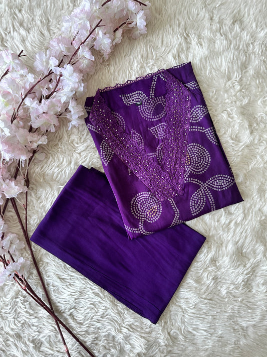 Pure Muslin Silk Kurti Pant Set
