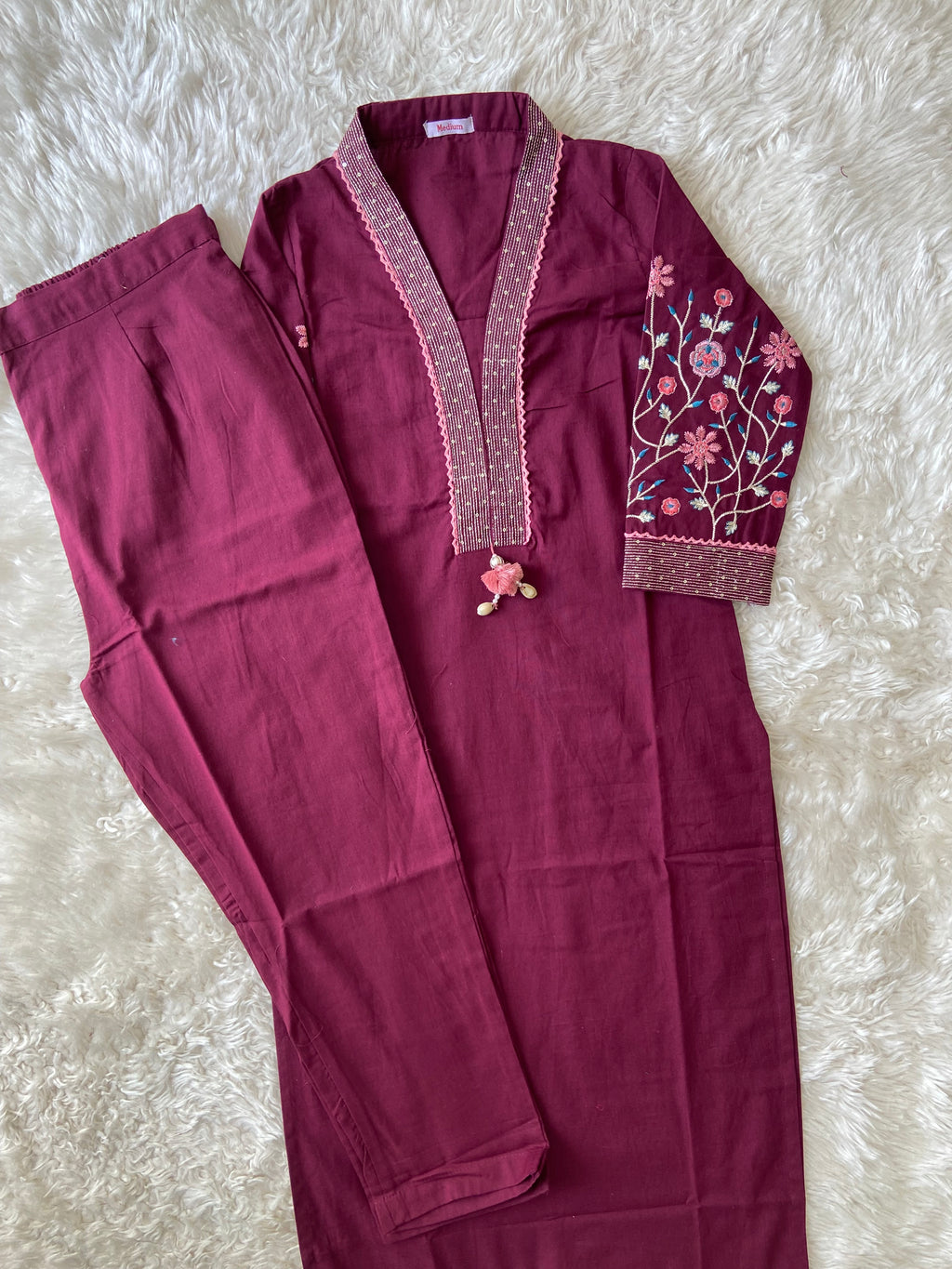 Khadi Cotton Kurti Pant Set